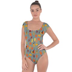 Thanksgiving-001 Short Sleeve Leotard  by nateshop