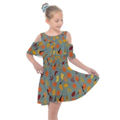Thanksgiving-001 Kids  Shoulder Cutout Chiffon Dress by nateshop