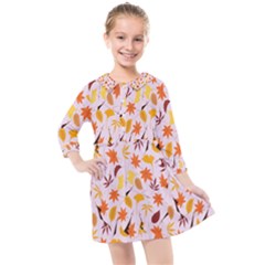 Thanksgiving-004 Kids  Quarter Sleeve Shirt Dress by nateshop