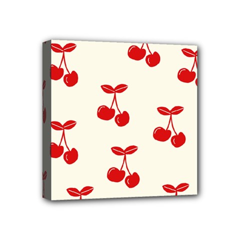 Cherries Mini Canvas 4  X 4  (stretched) by nateshop