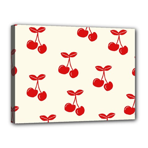 Cherries Canvas 16  X 12  (stretched) by nateshop