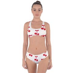 Cherries Criss Cross Bikini Set by nateshop