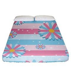 Flowers-023 Fitted Sheet (queen Size) by nateshop