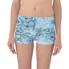 Flowers-25 Boyleg Bikini Bottoms