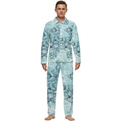 Flowers-25 Men s Long Sleeve Velvet Pocket Pajamas Set by nateshop