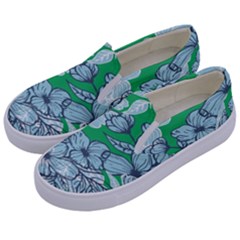 Flowers-26 Kids  Canvas Slip Ons by nateshop