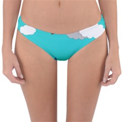 Frog Log Stream River Wallpaper Reversible Hipster Bikini Bottoms