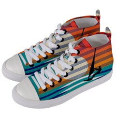 Waves Windsurfer Sun Women s Mid-top Canvas Sneakers