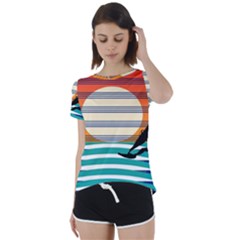 Waves Windsurfer Sun Short Sleeve Foldover Tee by Ravend