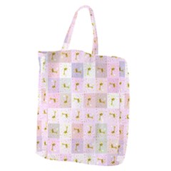 Giraffe Pattern Art Background Giant Grocery Tote