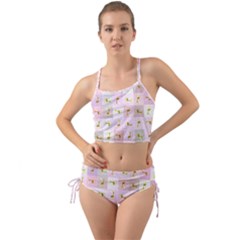 Giraffe Pattern Art Background Mini Tank Bikini Set