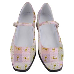 Giraffe Pattern Art Background Women s Mary Jane Shoes