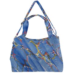 Art Marble Stone Rock Pattern Design Wallpaper Double Compartment Shoulder Bag by Ravend