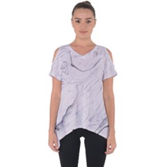 Marble Background Marble Pattern Cut Out Side Drop Tee by Ravend