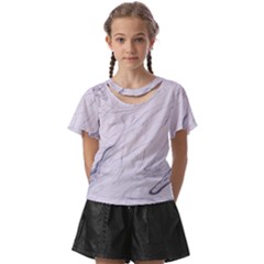 Marble Background Marble Pattern Kids  Front Cut Tee by Ravend