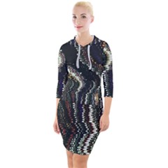 Texture Abstract Background Wallpaper Quarter Sleeve Hood Bodycon Dress by Ravend