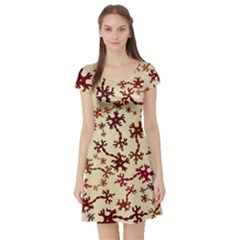 Neuron Nerve Cell Neurology Short Sleeve Skater Dress