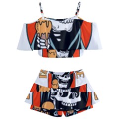 Halloween Kids  Off Shoulder Skirt Bikini by Sparkle