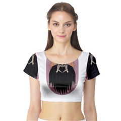 Halloween Short Sleeve Crop Top by Sparkle