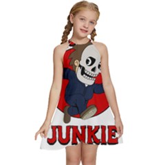 Halloween Kids  Halter Collar Waist Tie Chiffon Dress by Sparkle