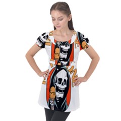 Halloween Puff Sleeve Tunic Top by Sparkle