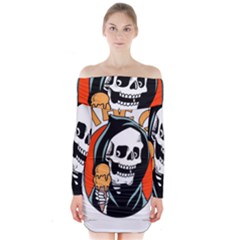 Halloween Long Sleeve Off Shoulder Dress by Sparkle