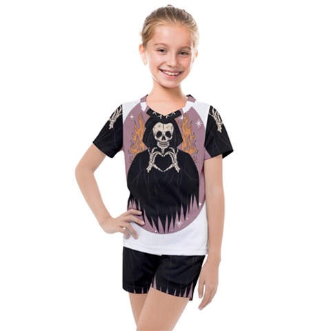 Halloween Kids  Mesh Tee And Shorts Set by Sparkle