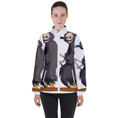 Halloween Women s High Neck Windbreaker by Sparkle