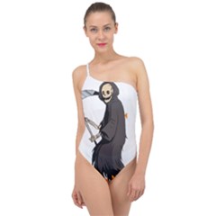 Halloween Classic One Shoulder Swimsuit by Sparkle