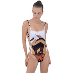 Halloween Tie Strap One Piece Swimsuit by Sparkle