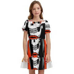 Halloween Kids  Puff Sleeved Dress