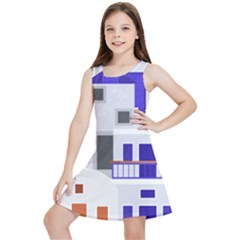 Background Santorini Greece Kids  Lightweight Sleeveless Dress by Ravend