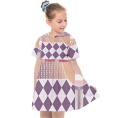 Abstract Shapes Colors Gradient Kids  Sailor Dress