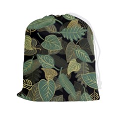 Autumn Fallen Leaves Dried Leaves Drawstring Pouch (2xl) by Ravend