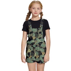 Autumn Fallen Leaves Dried Leaves Kids  Short Overalls by Ravend