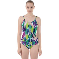 Sheets Drawing Pattern Nature Cut Out Top Tankini Set