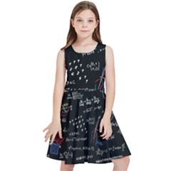 Black Background Text Overlay  Mathematics Formula Kids  Skater Dress by danenraven