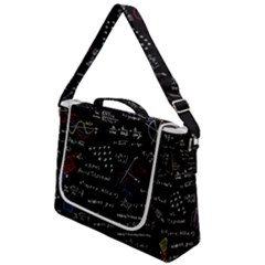 Black Background Text Overlay  Mathematics Formula Box Up Messenger Bag by danenraven
