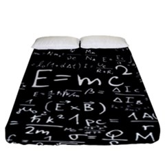 Science Einstein Formula Mathematics Physics Fitted Sheet (california King Size) by danenraven