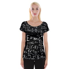 Science Einstein Formula Mathematics Physics Cap Sleeve Top by danenraven