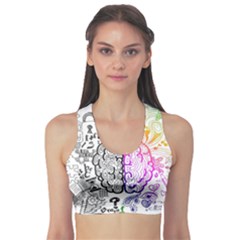 Anatomy Brain Head Medical Psychedelic  Skull Sports Bra by danenraven