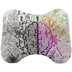 Anatomy Brain Head Medical Psychedelic  Skull Head Support Cushion by danenraven