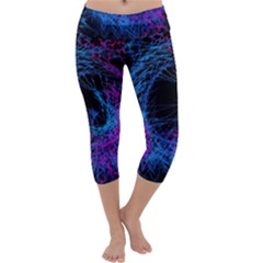 Symmetry Awesome 3d Digital Art Graphic Pattern Vortex Capri Yoga Leggings by danenraven