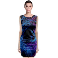 Symmetry Awesome 3d Digital Art Graphic Pattern Vortex Sleeveless Velvet Midi Dress by danenraven