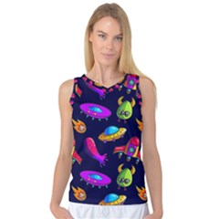 Space Pattern Women s Basketball Tank Top