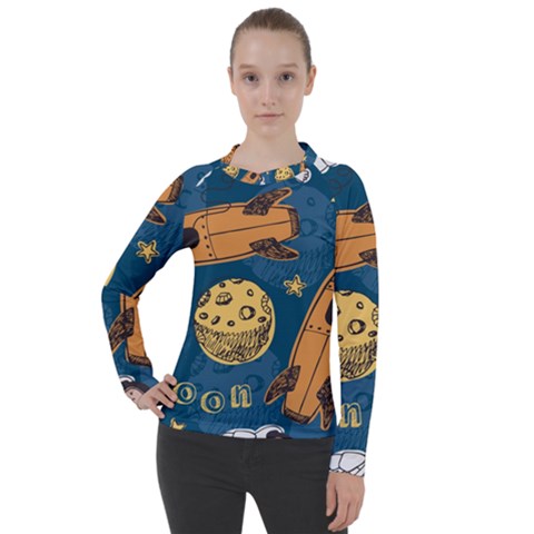 Missile Pattern Women s Pique Long Sleeve Tee by Ravend