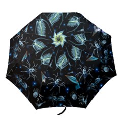 Colorful Abstract Pattern Consisting Glowing Lights Luminescent Images Marine Plankton Dark Folding Umbrellas by Ravend