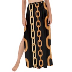 Gold Chain Jewelry Seamless Pattern Maxi Chiffon Tie-up Sarong