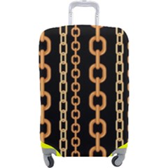 Gold Chain Jewelry Seamless Pattern Luggage Cover (large) by Ravend