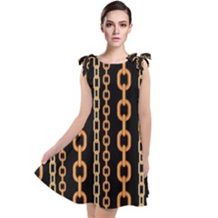 Gold Chain Jewelry Seamless Pattern Tie Up Tunic Dress